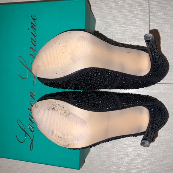 Lauren Lorraine Evening Navy Heels - Picture 4 of 6